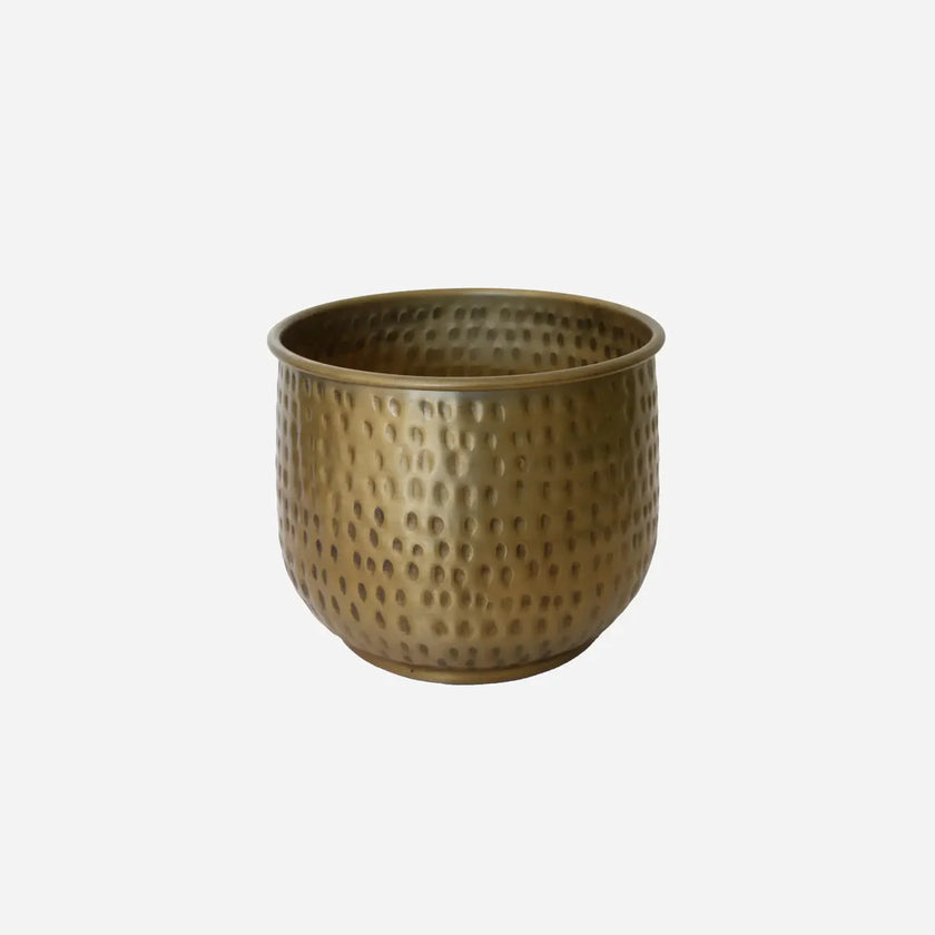 New York Planters in Antique Brass Finish, 3 Sizes Available