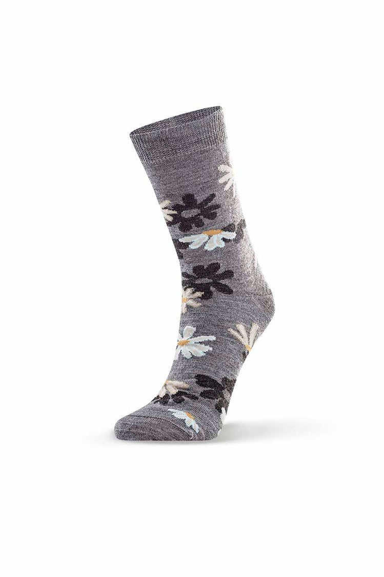 Socks-Daisy Bloom Grey-Norsewear