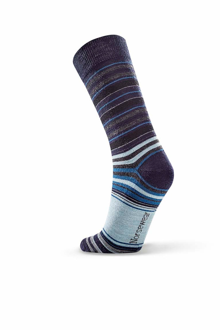 Socks, Varied Stripe Navy-Norsewear