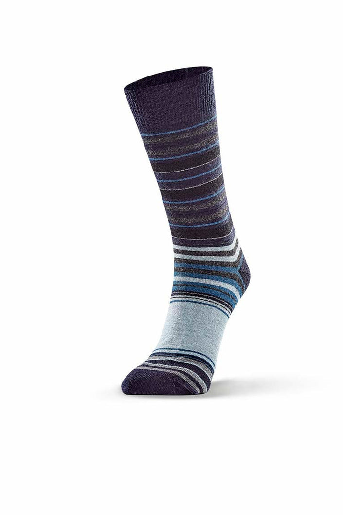 Socks, Varied Stripe Navy-Norsewear