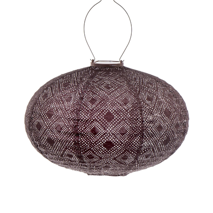 Lumiz Lantern Oval 40cm Plum Mosaic