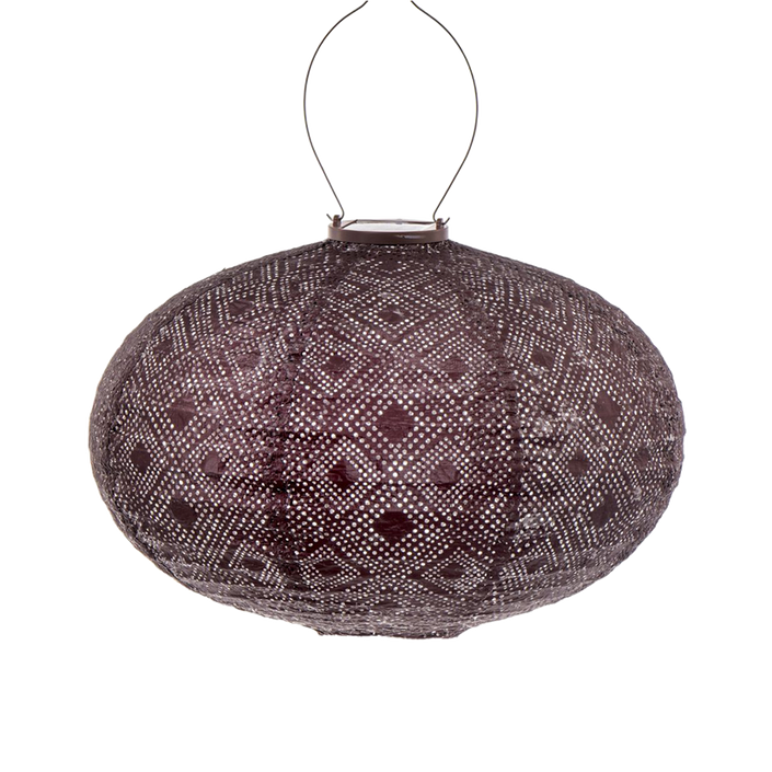 Lumiz Lantern Oval 40cm Plum Mosaic