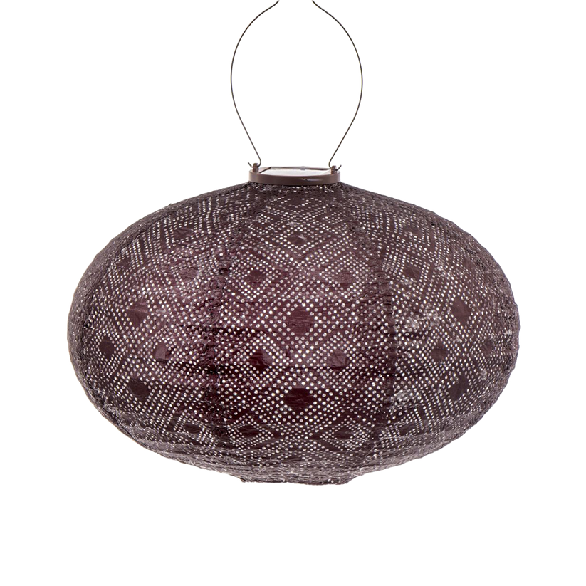 Lumiz Lantern Oval 40cm Plum Mosaic