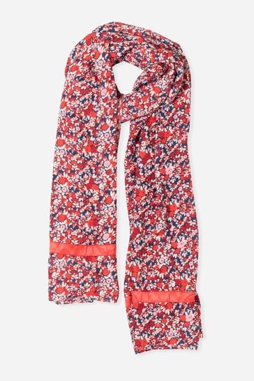 Brakeburn Mixed Berry Floral Scarf Red