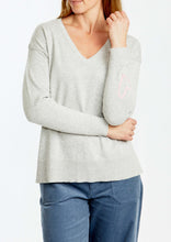 Load image into Gallery viewer, Pingpong Everyday Pullover - Grey with Heart Embroidery
