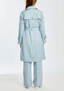 Pingpong City Trench Coat - Baby Blue