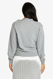Pingpong Vic Merino Pullover with Neck Tie - Grey