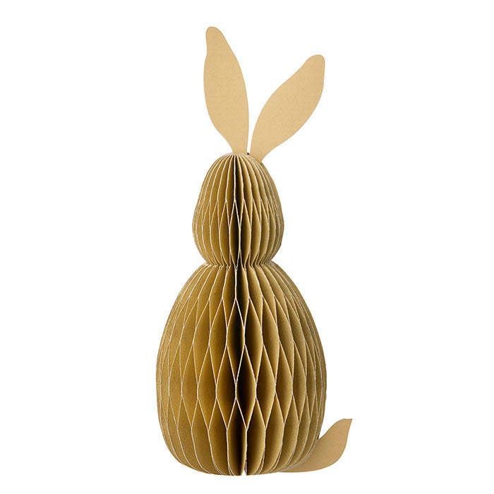 Bungalow Honeycomb Standing Hare 21cm- Cashmere