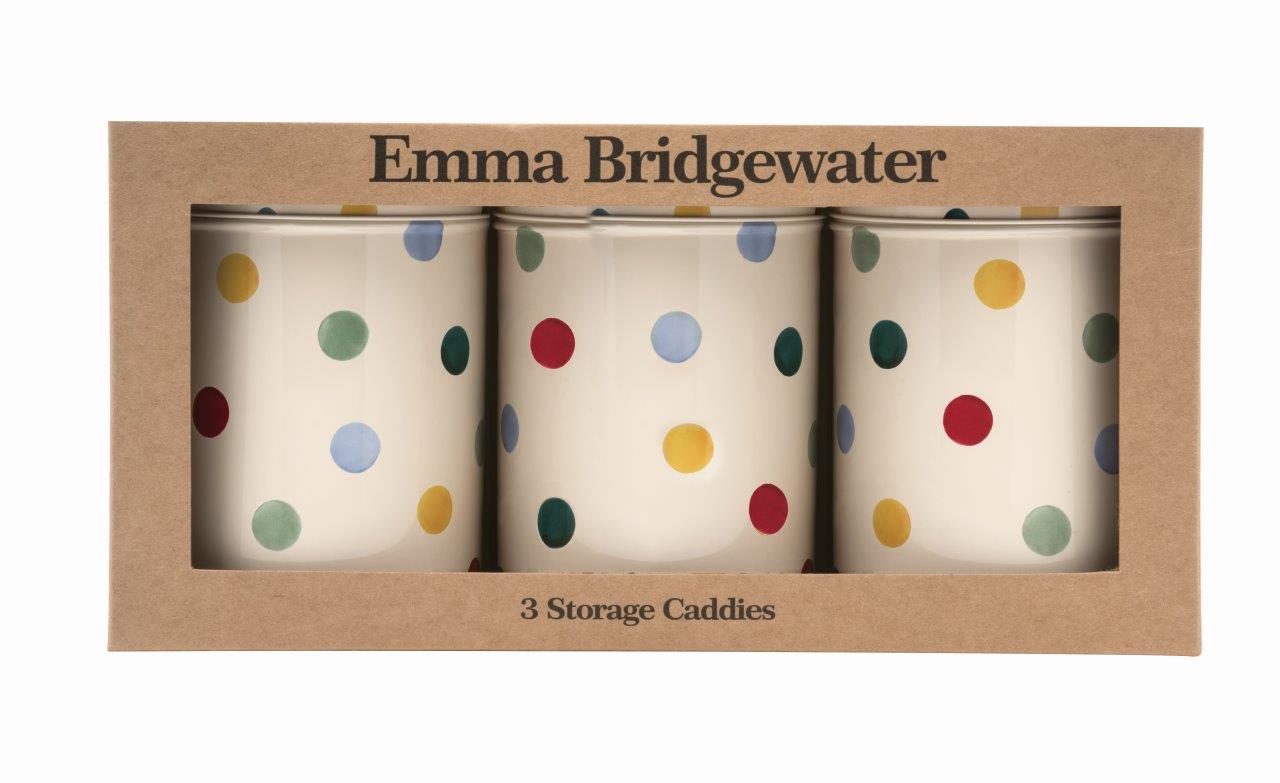 Emma Bridgewater Set of 3 Round Caddies - Polka Dot