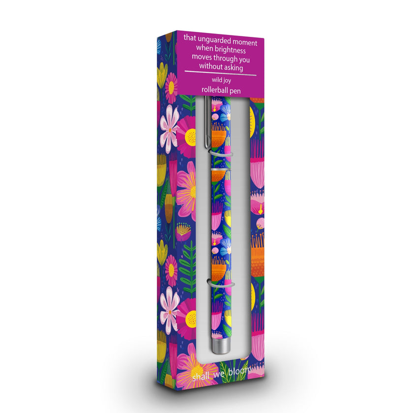 Artico rollerball pen with Wild Joy navy floral print