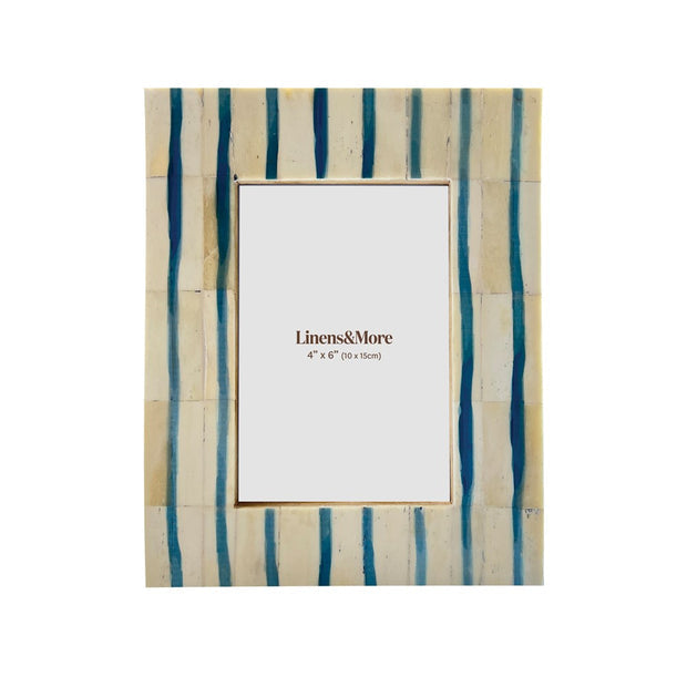 Coastal Blue Striped Photo Frame 4x6