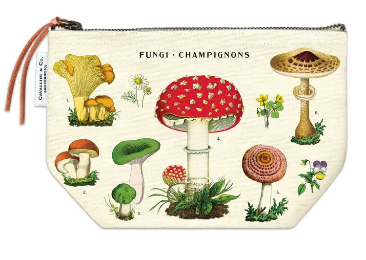Vintage pouch-Mushrooms-Cavallini