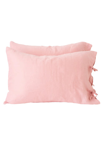 Lazybones French Linen Rose Pillowcase Set