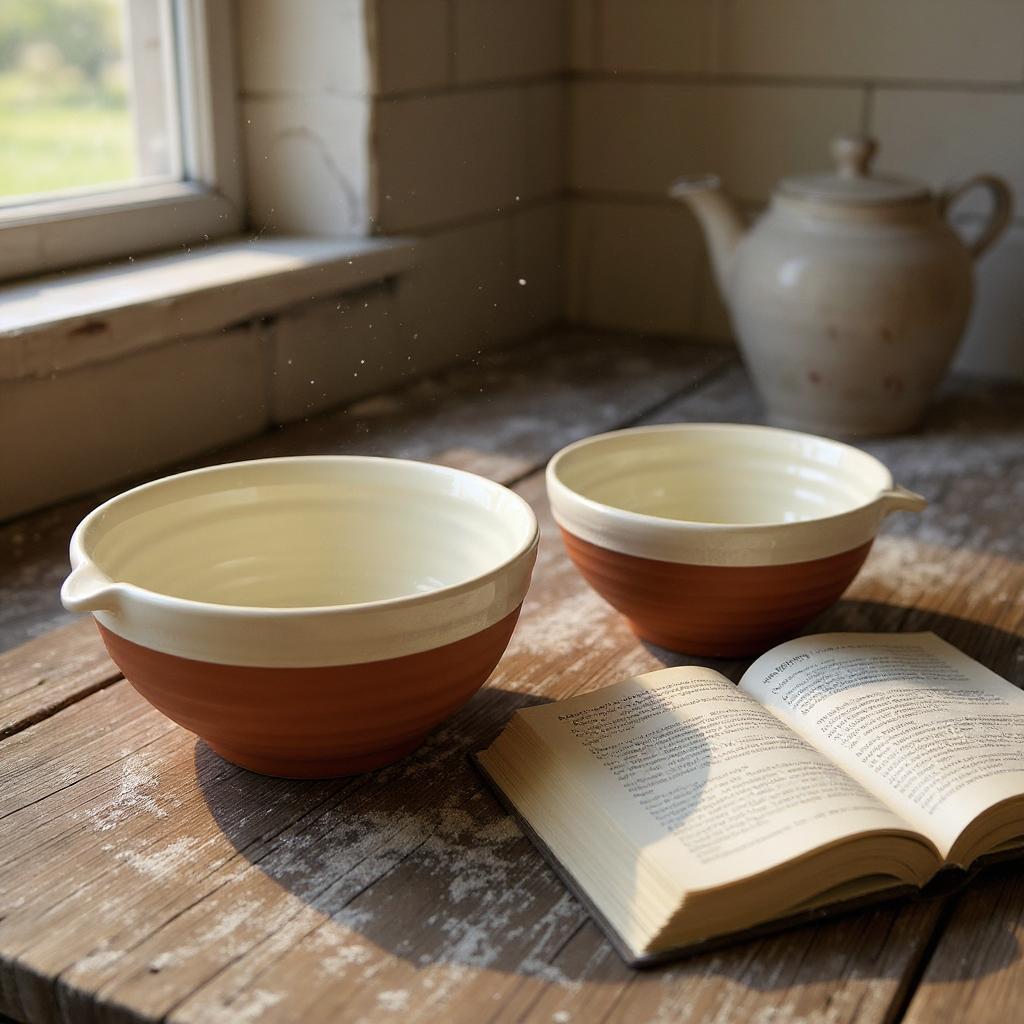 Porto Terracotta Ribbed Large Mixing Bowl