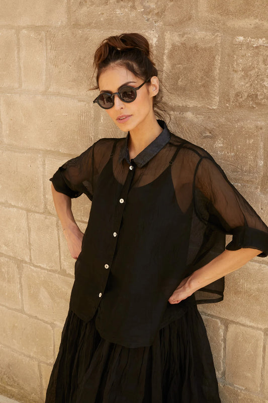 Chiara Shirt Silk Organza - By MegbyDesign