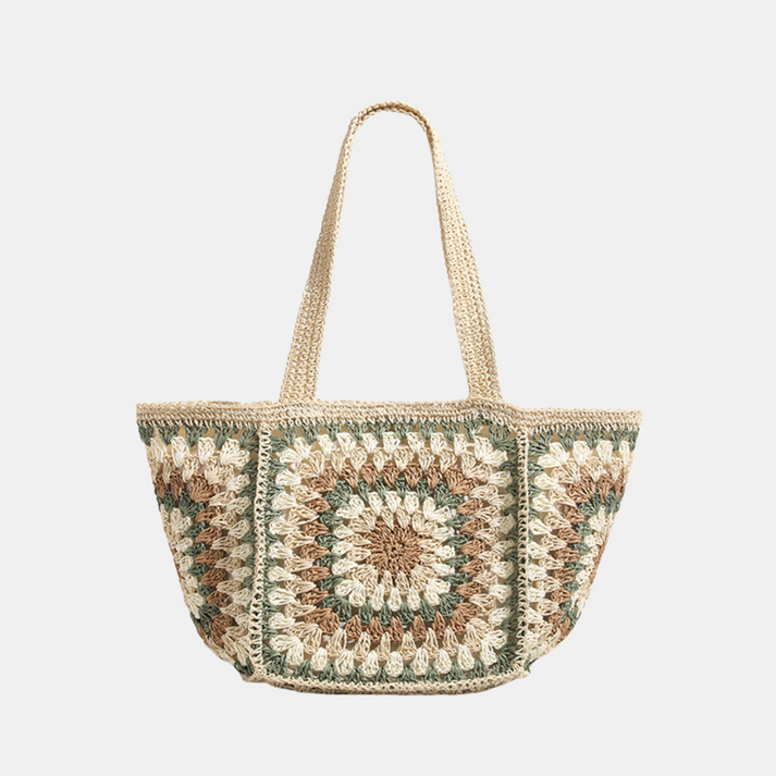 Lily Crochet Tote Bag-Green