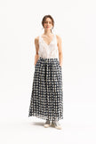 Molly Skirt-Navy Print, by Blacklist