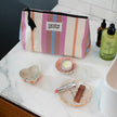 Caroline Gardener Checkerboard Stripe - Beauty Bag