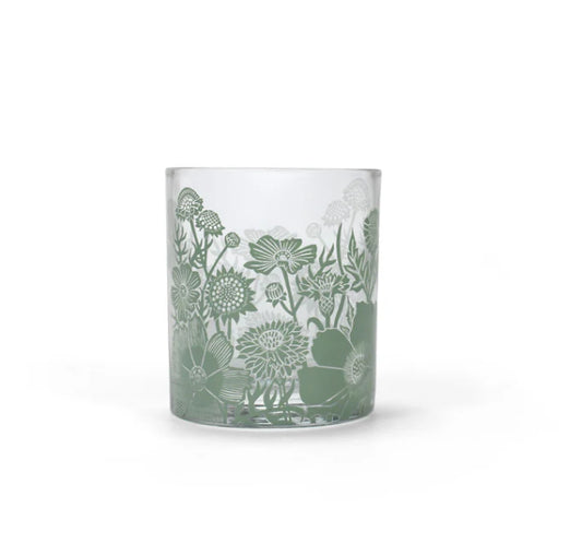 Kate Heiss Glass Tumbler Sage