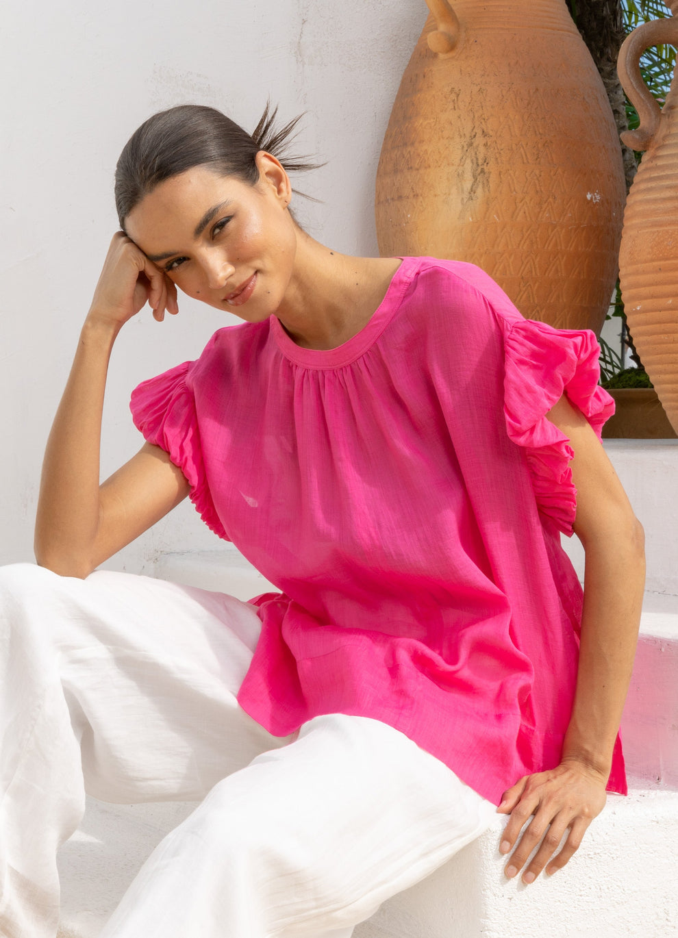 Della Top-Hot Pink, Two by Two