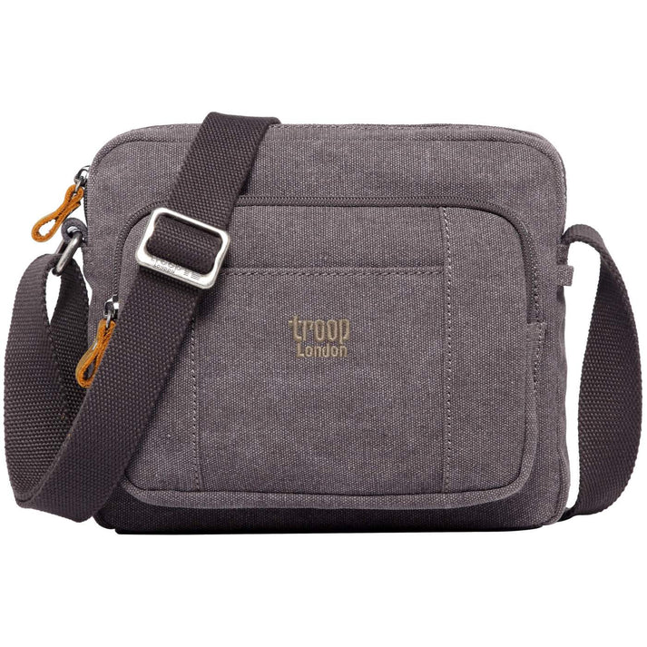 Troop Classic Zip Top Satchel - Charcoal - Small