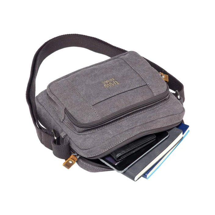 Troop Classic Zip Top Satchel - Charcoal - Small