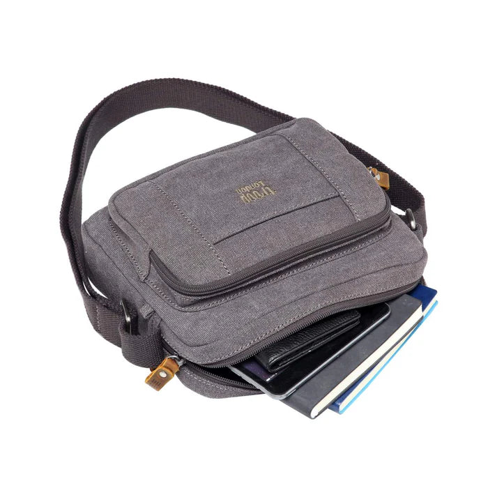Troop Classic Zip Top Satchel - Charcoal - Small