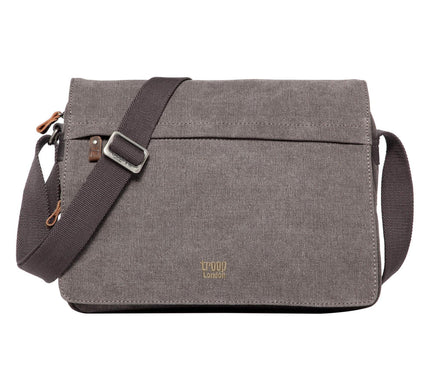 Troop Classic Small Flap Front Messenger Bag-Charcoal