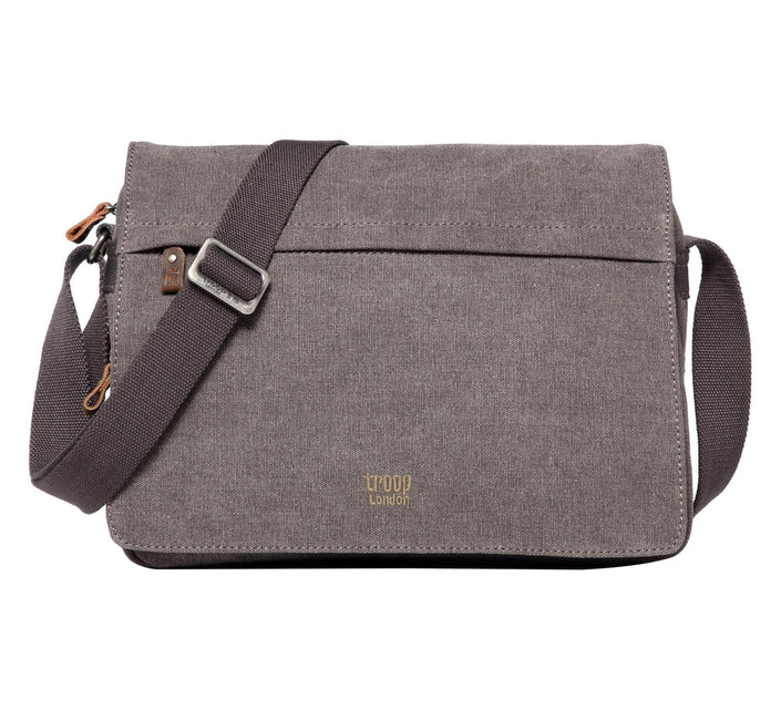 Troop Classic Small Flap Front Messenger Bag-Charcoal