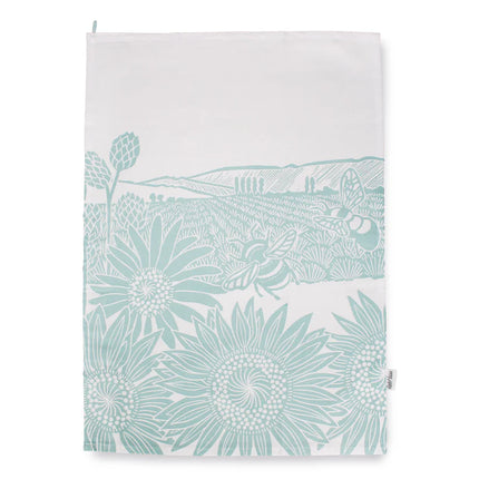 Kate Heiss Field Tea Towel Powder Blue