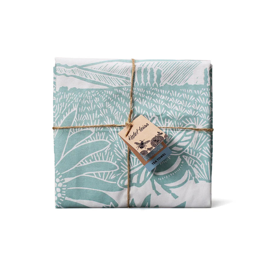 Kate Heiss Field Tea Towel Powder Blue