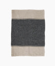 Twill Tea Towel Wide Charcoal Band