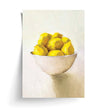 Bowl of Lemons Framed Print White A4
