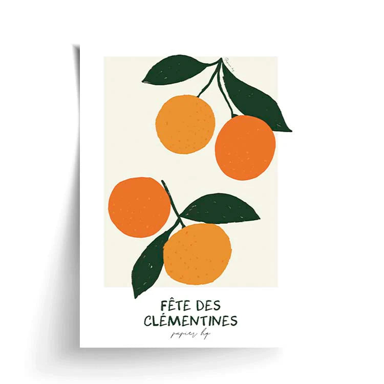 Fete Des Clementines Framed Print A4 Black