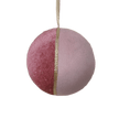 Pink Velvet Ball Gold Braid