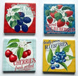 Vintage Berries Ceramic Coasters