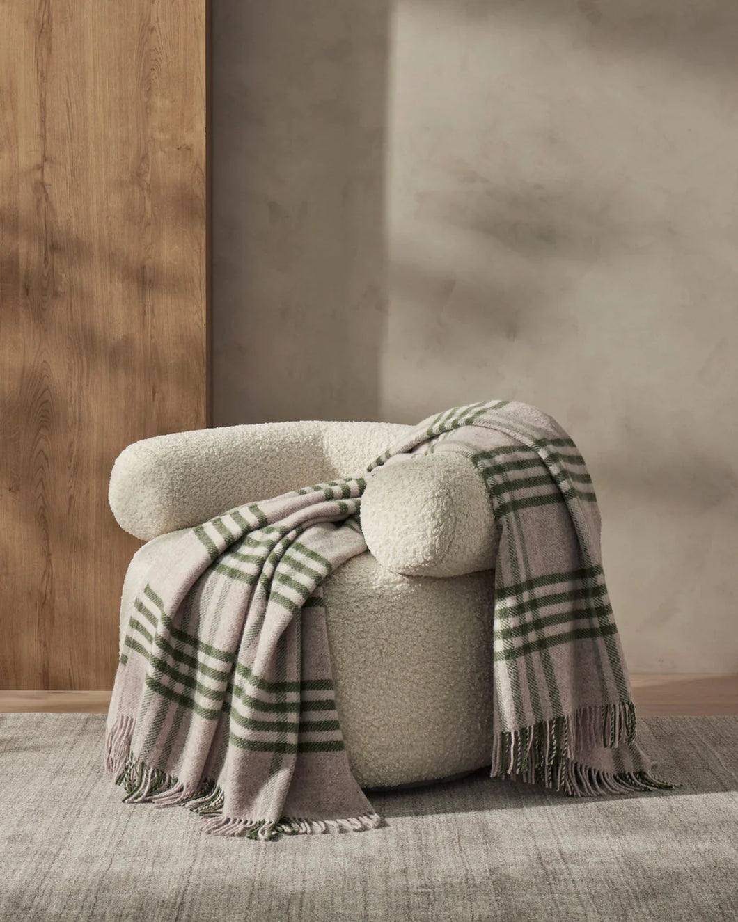 Moncrieff Throw in Olive by Weave Home