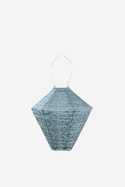 Lumiz Lantern Diamond 28cm Grey Blue Lace