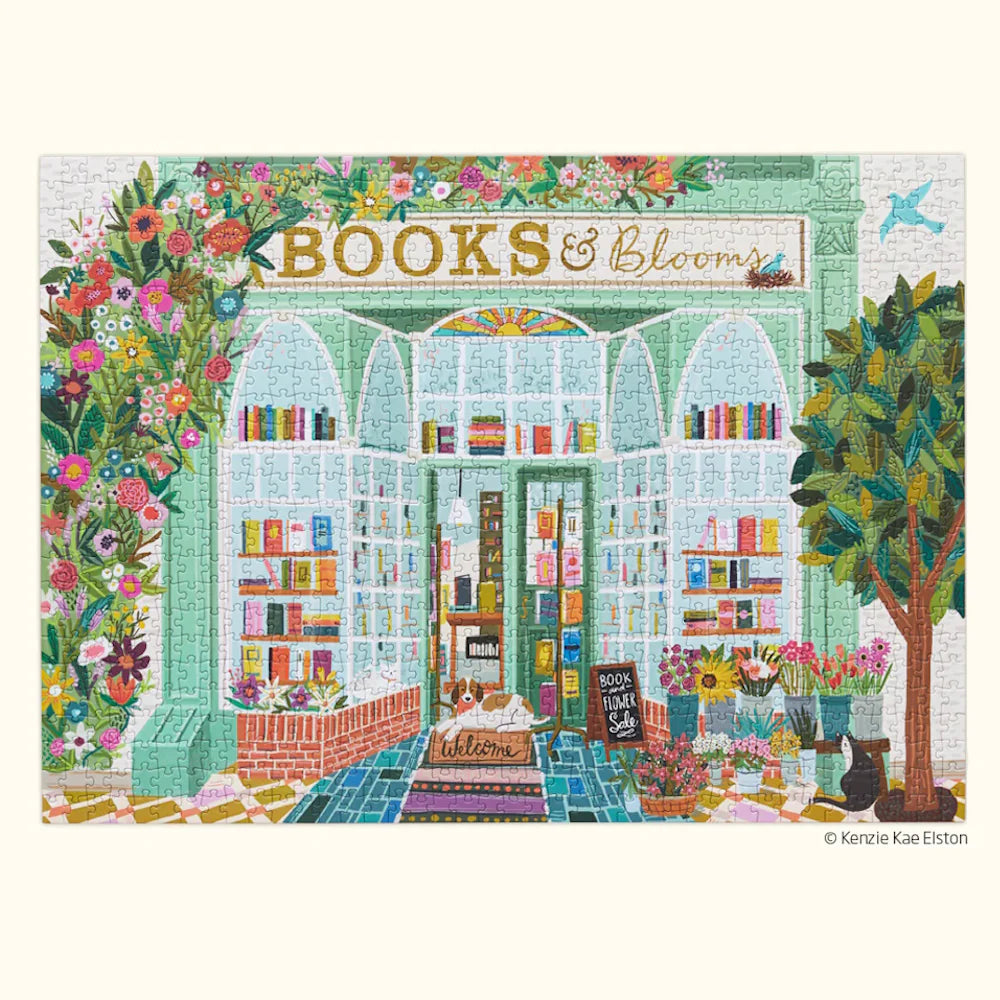 Books and Blooms 1000 Piece Puzzle