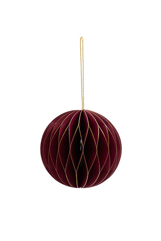 Papier Gilded Ball Hanging Decoration - Mulber