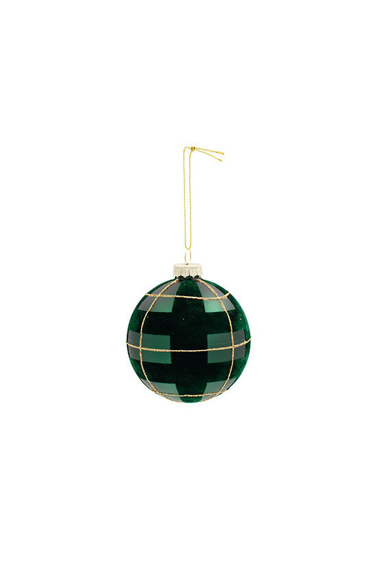 Highland  Glass Bauble Green - Small