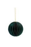 Papier Gilded Ball Hanging Decoration - Green