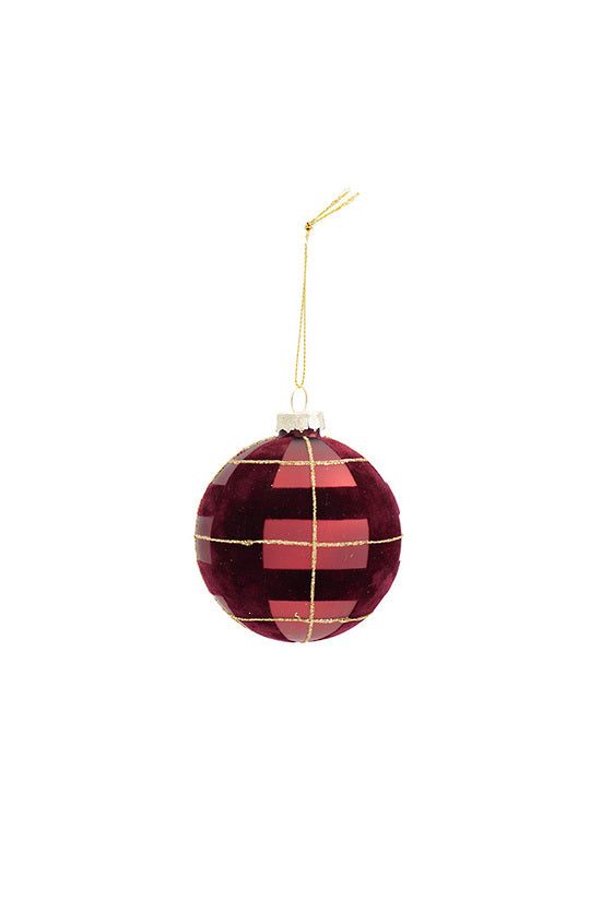 Highland  Glass Bauble Mulberry - Small