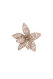 Champagne Fabric Flower Clip - Small
