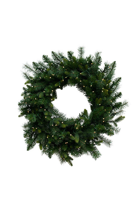 Spruce Pre-Lit Wreath 76cm lit