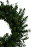 Spruce Pre-Lit Wreath 76cm detail