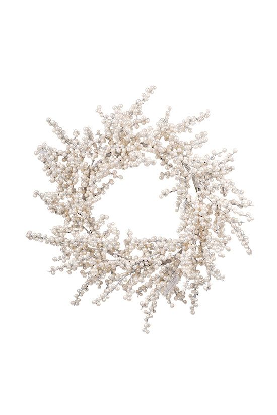 White Pearly Berries Wreath