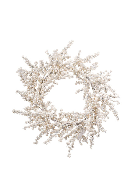 White Pearly Berries Wreath