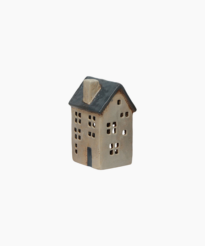 Saint Malo Seaside Tea Light House Blue Roof by French Country Collections