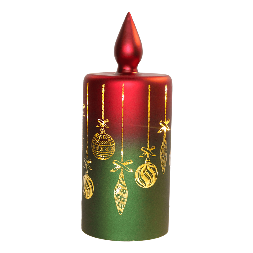 Red/Green Candle – Bauble Design